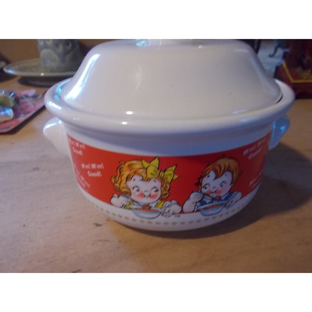 Vintage 1998 Campbells Soup Kids Ceramic Tureen Bowl with Lid Houston Harvest